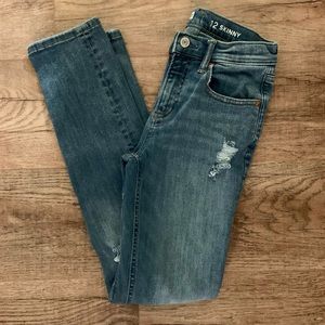 Boys GAP Distressed Skinny Straight Leg Jeans Size 12